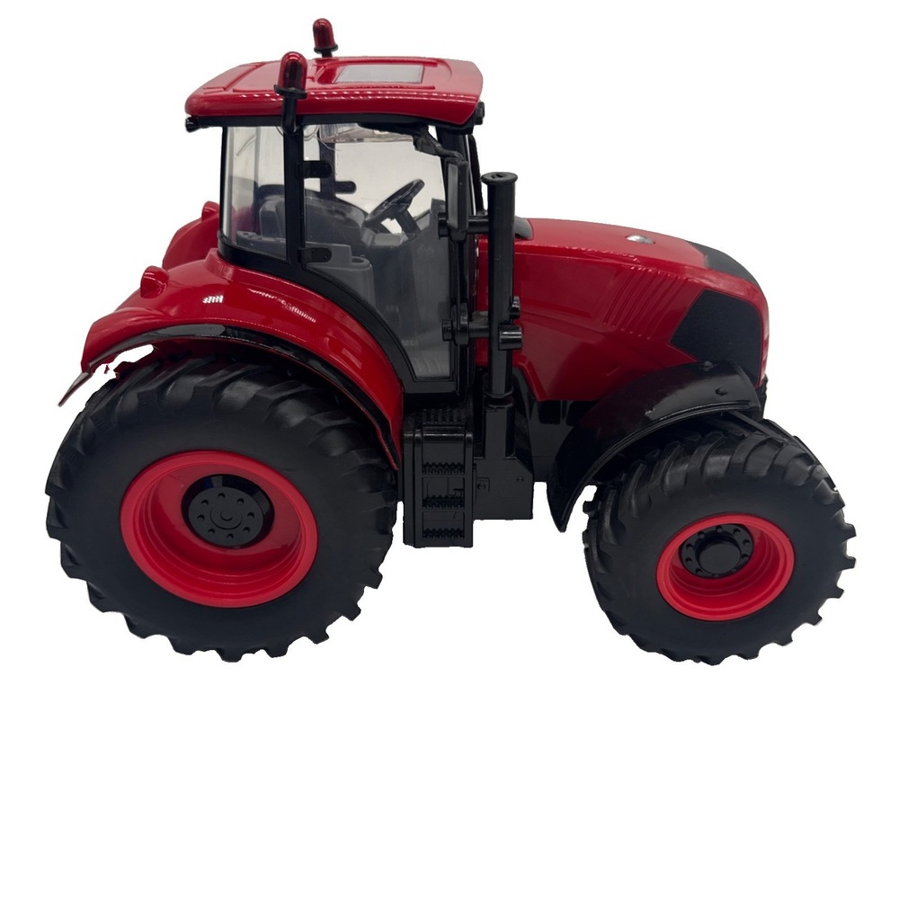 Preowned Big Red Farm Tractor Realistic Sound Lights 8x11" Sound Lights Toy